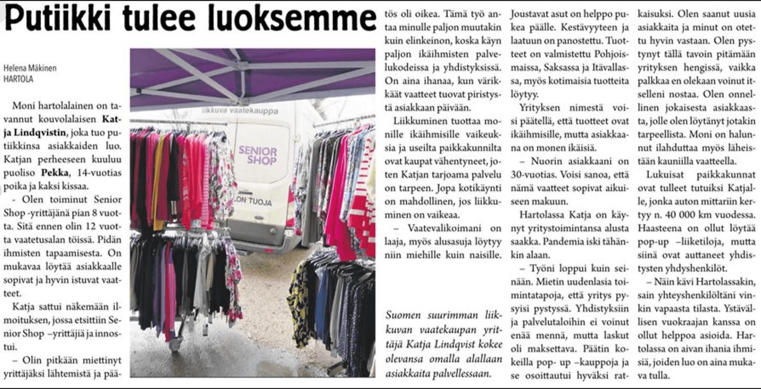 ”Jopa kotikäynti on mahdollinen, jos liikkuminen on vaikeaa”