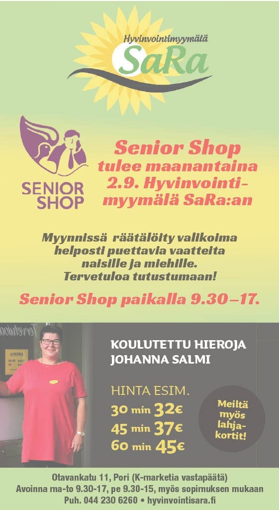 PORI, HYVINVOINTIMYYMÄLÄ SARA